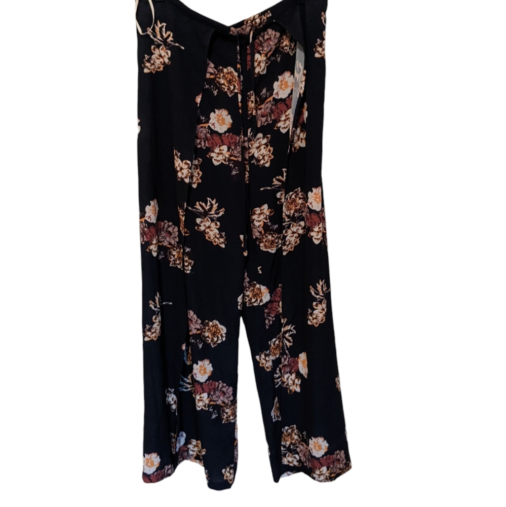 Floral Pants Wide Leg High Waisted Size XS